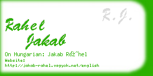 rahel jakab business card